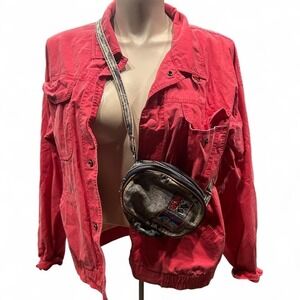 WOMENS VINTAGE 90'S RED WINNING EDGE BY LONDON FOG JACKET‎ SIZE L